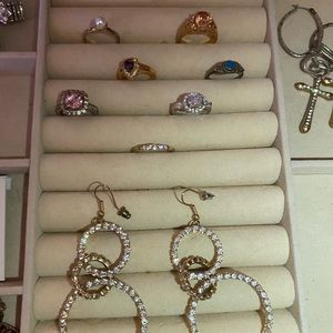 Rings and earrings